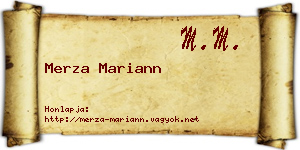 Merza Mariann névjegykártya