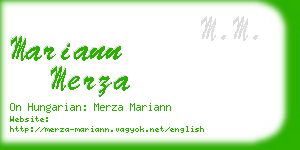 mariann merza business card